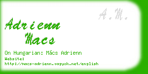 adrienn macs business card